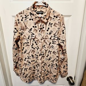 Karl Lagerfel Paris Printed Blouse Small